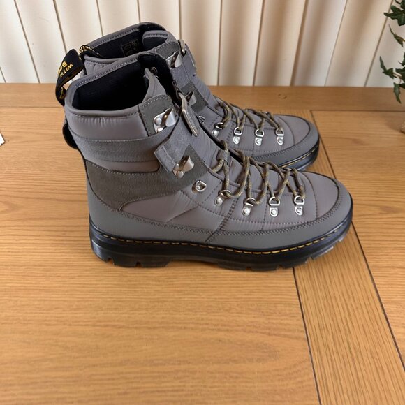 Dr. Martens Size 13 Grey Quilted Padded Hiking Boots Strap - Picture 8 of 13